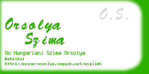 orsolya szima business card